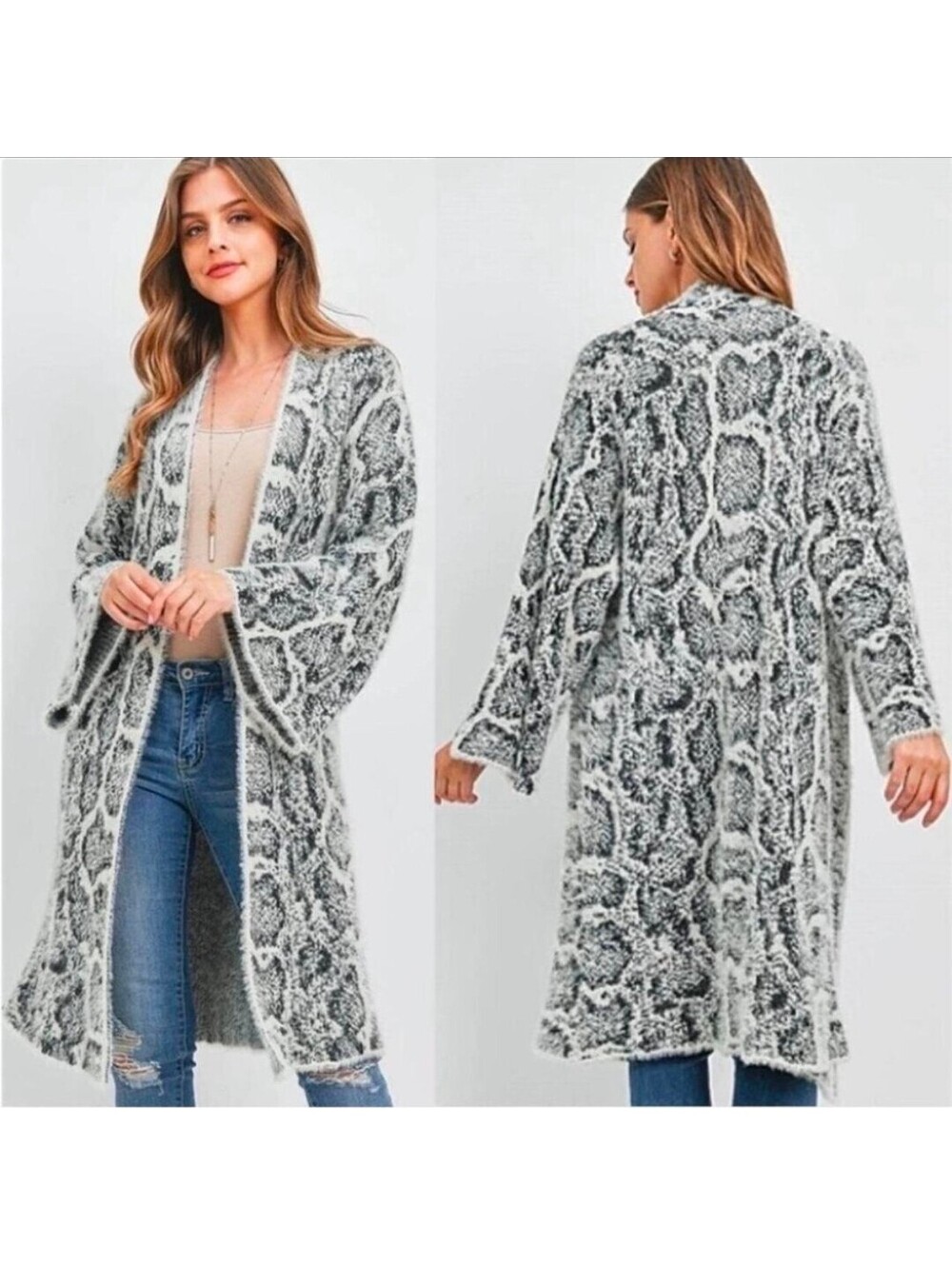 Anthropologie Band of Gypsies Long Open Cardigan Sweater